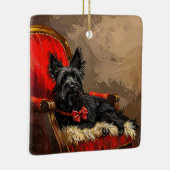 Skye Terrier Dog Weihnachtsfest Keramikornament (Rechts)