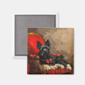 Skye Terrier Dog Weihnachtsfest Magnet (Vorderseite/Rückseite)