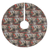 Skye Terrier Dog Weihnachtsfest Polyester Weihnachtsbaumdecke (Vorderseite)