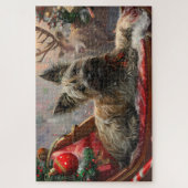 Skye Terrier Dog Weihnachtsfest Puzzle (Vertikal)