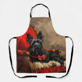 Skye Terrier Dog Weihnachtsfest Schürze (Vorderseite)
