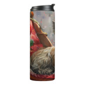 Skye Terrier Dog Weihnachtsfest Thermosbecher (Nach links gedreht)