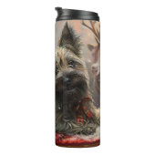 Skye Terrier Dog Weihnachtsfest Thermosbecher (Nach rechts gedreht)