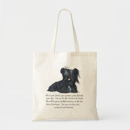 Skye Terrier FEMALE Keepake Tragetasche (Vorne)