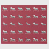 Skye Terrier Frohe Weihnachtsgestaltung Geschenkpapier (Flach)
