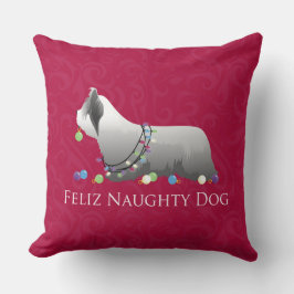 Skye Terrier Frohe Weihnachtsgestaltung Kissen