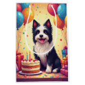 Skye Terrier Geburtstagsfeier Mittlere Geschenktüte (Vorderseite)