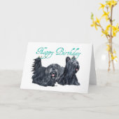 Skye Terrier Geburtstagskarten Karte (Gelbe Blume)