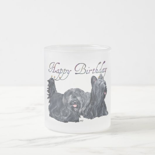 Skye Terrier Geburtstagskarten Mattglastasse (Mittel)