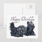 Skye Terrier Geburtstagskarten Postkarte (Vorne/Hinten)