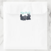 Skye Terrier Geburtstagskarten Runder Aufkleber (Tasche)