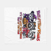 Skye Terrier Halloween Erntedank Weihnachtsklas Fleecedecke (Vorderseite (Horizontal))