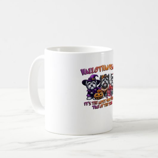 Skye Terrier Halloween Erntedank Weihnachtsklas Kaffeetasse (Vorderseite Links)