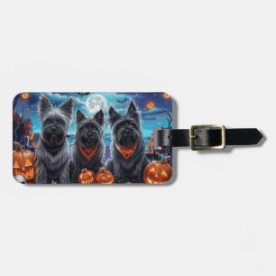 Skye Terrier Halloween Gruselig Gepäckanhänger