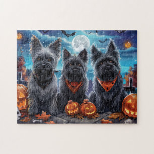 Skye Terrier Halloween Gruselig  Puzzle