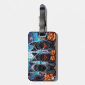 Skye Terrier Halloween Spooky Gepäckanhänger (Rückseite vertikal)