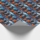 Skye Terrier Halloween Spooky Geschenkpapier (Ecke)