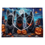 Skye Terrier Halloween Spooky Große Geschenktüte (Vorderseite)