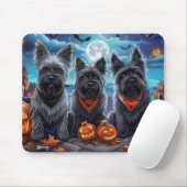 Skye Terrier Halloween Spooky Mousepad (Mit Mouse)