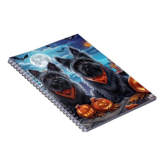 Skye Terrier Halloween Spooky Notizblock (Rechte Seite)