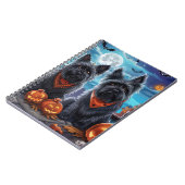 Skye Terrier Halloween Spooky Notizblock (Linke Seite)