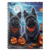 Skye Terrier Halloween Spooky Notizblock (Vorderseite)