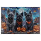 Skye Terrier Halloween Spooky Schneidebrett (Vorderseite)