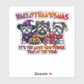 Skye Terrier Halloween Thanksgiving Christmas Clas Aufkleber (Blatt)