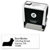Skye Terrier Hunde Silhouette Rücksendeadresse Permastempel (Beispiel)
