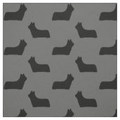 Skye Terrier Hunde Silhouetten Gemustert Stoff (Muster)