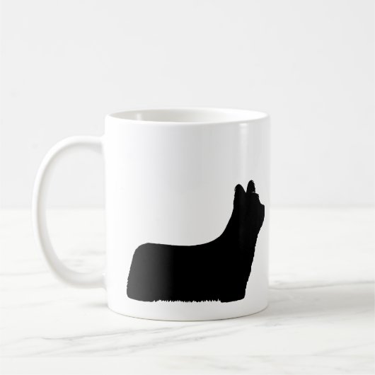 Skye Terrier Hunde Silhouetten Kaffeetasse (Links)