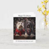 Skye Terrier Hunde Weihnachtskarte Karte (Gelbe Blume)