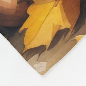 Skye Terrier im Herbst hinterlässt Erntedank Art Fleecedecke (Ecke)