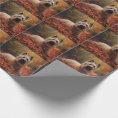 Skye Terrier im Herbst Leaves Fall Inspiriert Geschenkpapier (Ecke)