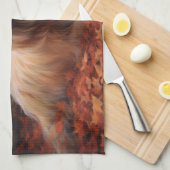 Skye Terrier im Herbst Leaves Fall Inspiriert Geschirrtuch (Viertel Falte)