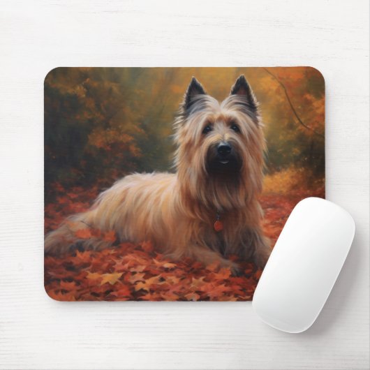 Skye Terrier im Herbst Leaves Fall Inspiriert Mousepad (Mit Mouse)