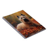 Skye Terrier im Herbst Leaves Fall Inspiriert Notizblock (Rechte Seite)
