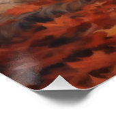 Skye Terrier im Herbst Leaves Fall Inspiriert Poster (Ecke)