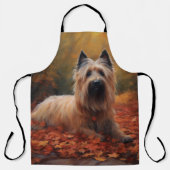 Skye Terrier im Herbst Leaves Fall Inspiriert Schürze (Vorderseite)
