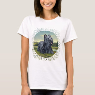 Skye Terrier in ländlicher Landschaft T-Shirt