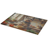 Skye Terrier Kochen in der Küche Schneidebrett (Ecke)