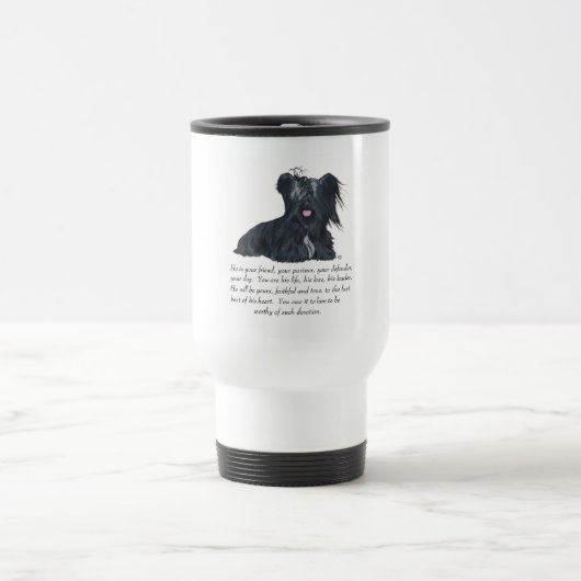 Skye Terrier MALE Keepake Travel Mug Reisebecher (Mittel)