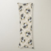 Skye Terrier Malerei Silver Gray Original Hunde Ku Seitenschläferkissen (Vorderseite Vertikal)