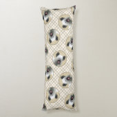 Skye Terrier Malerei Silver Gray Original Hunde Ku Seitenschläferkissen (Rückseite (Vertikal))