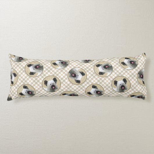 Skye Terrier Malerei Silver Gray Original Hunde Ku Seitenschläferkissen (Vorderseite)