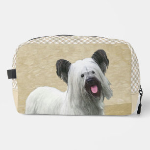 Skye Terrier Malerei Silver Gray Original Hunde Ku Waschbeutel