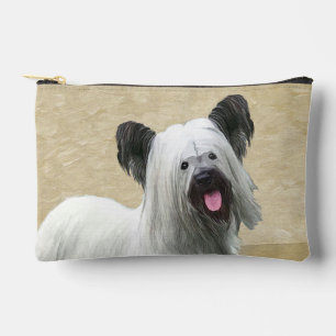 Skye Terrier Malerei Silver Gray Original Hunde Ku Zubehörtasche