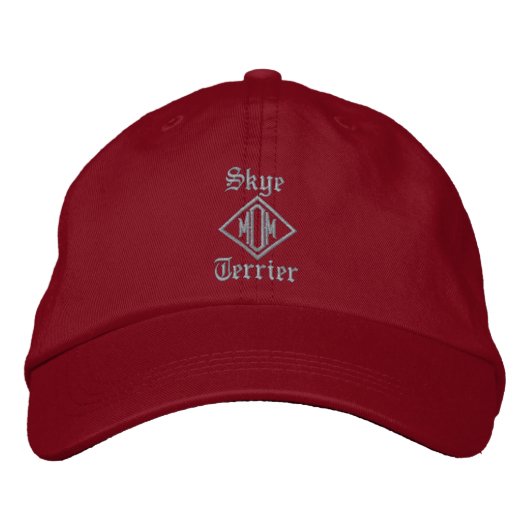 Skye Terrier Mama Geschenke Bestickte Kappe (Vorderseite)