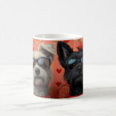 Skye Terrier mit Herz-Rose Valentinstag Kaffeetasse (Mittel)