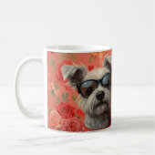 Skye Terrier mit Herz-Rose Valentinstag Kaffeetasse (Links)